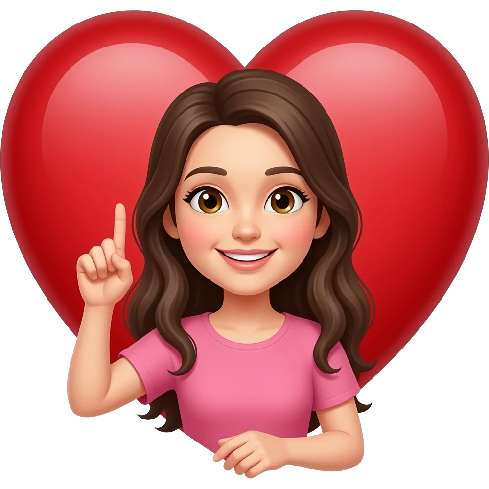 A girl wishes Happy Birthday to you with red heart emoji