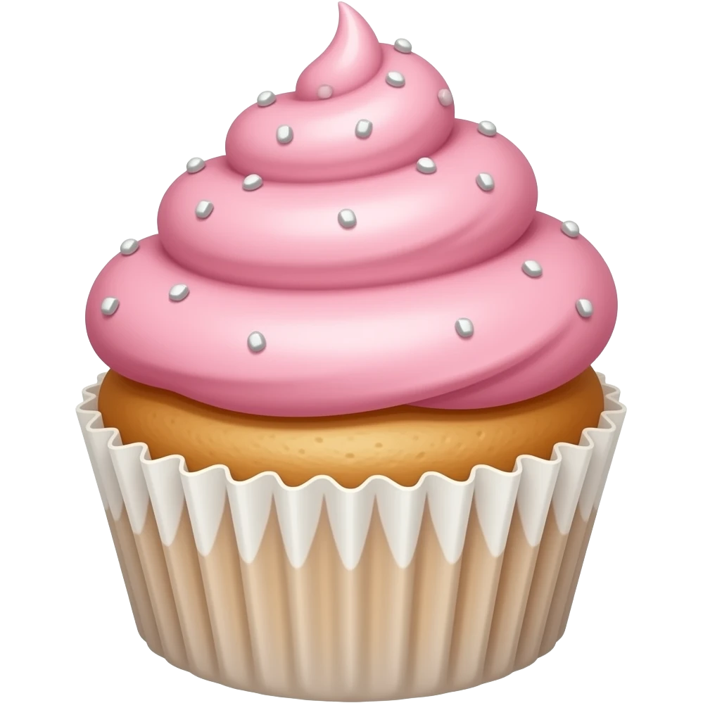 Cupcake with pink icing emoji