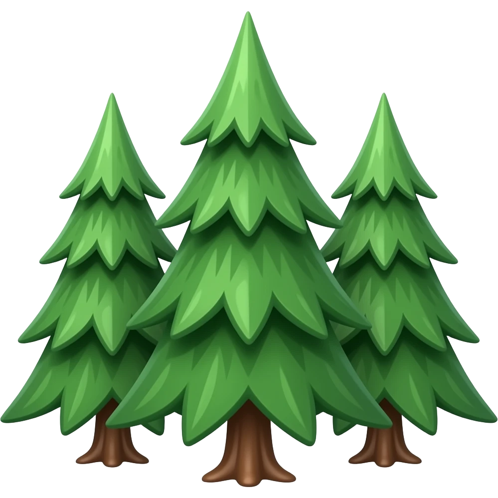pine trees emoji