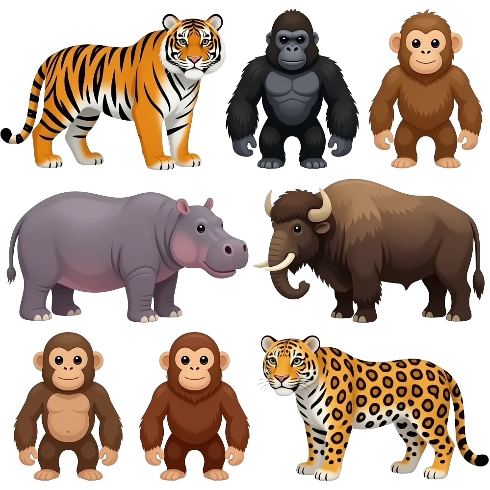 🦁🐯🦍🐒🐘🦛🦬🐒🦧🐆 emoji