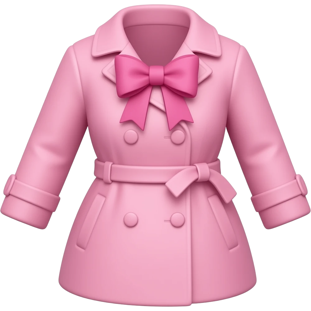Розовая пальто бантиком emoji