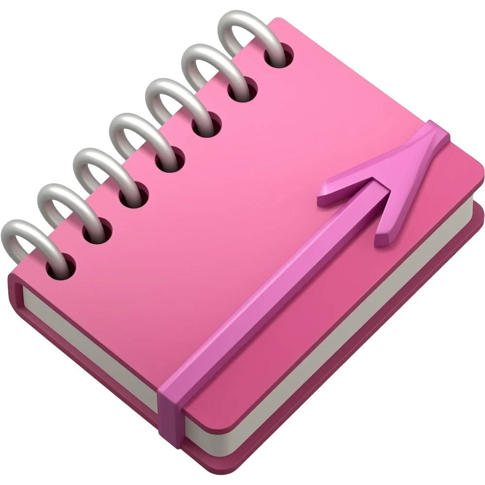 Pink notebook emoji