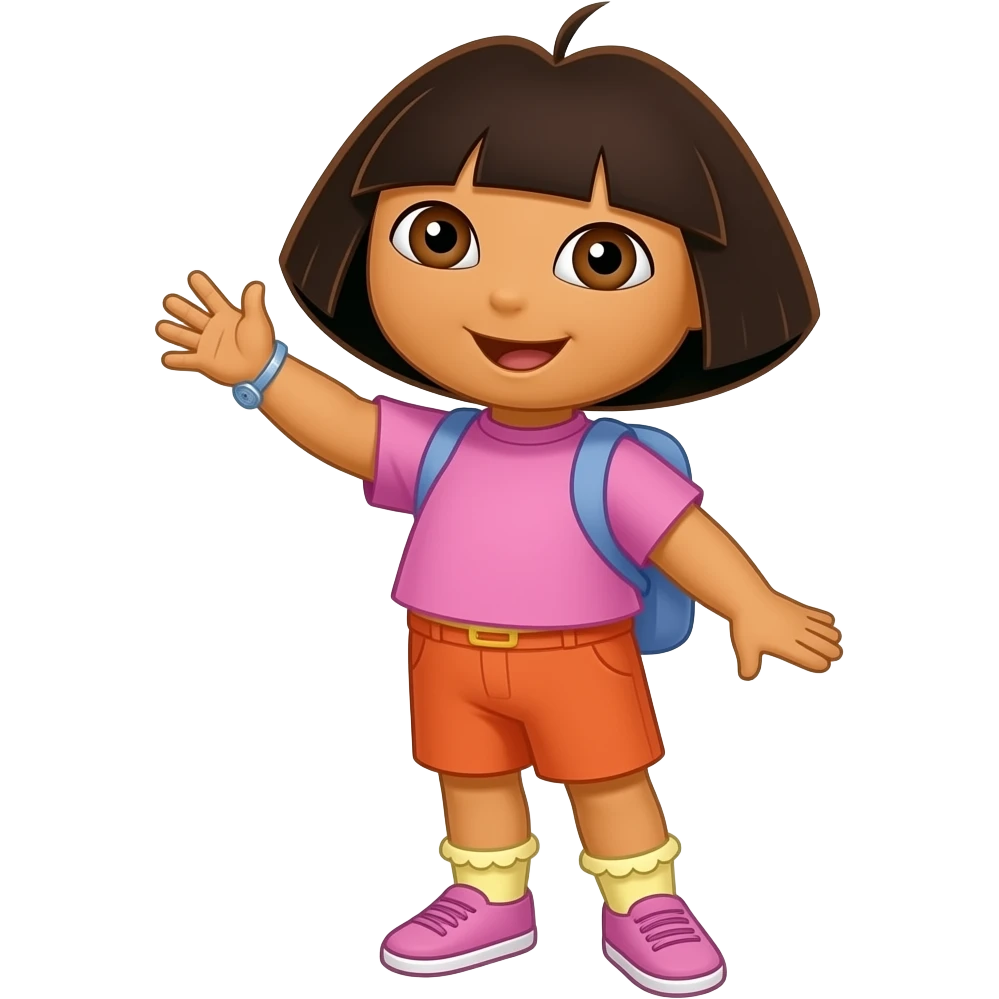 Dora creating a git pull request emoji