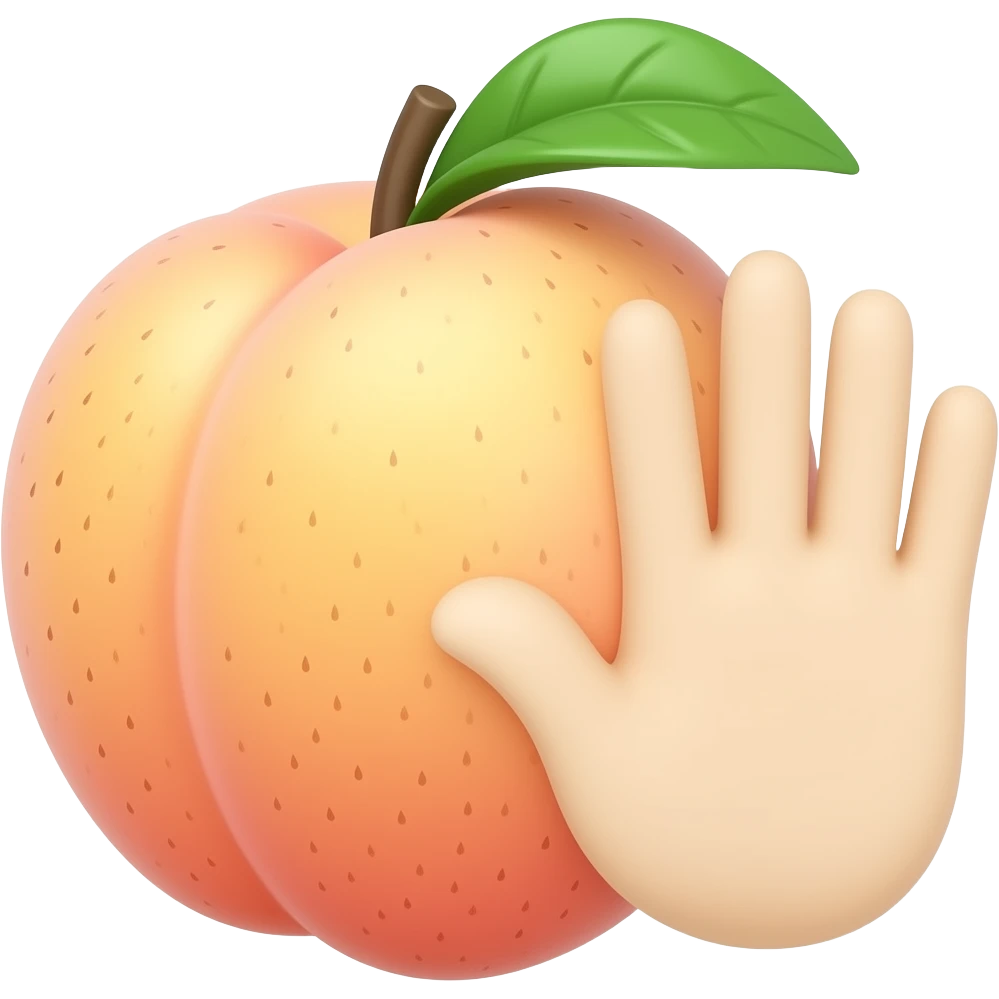 🍑👋 emoji