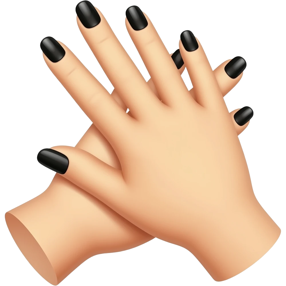 Сделай черного цвета ногти emoji