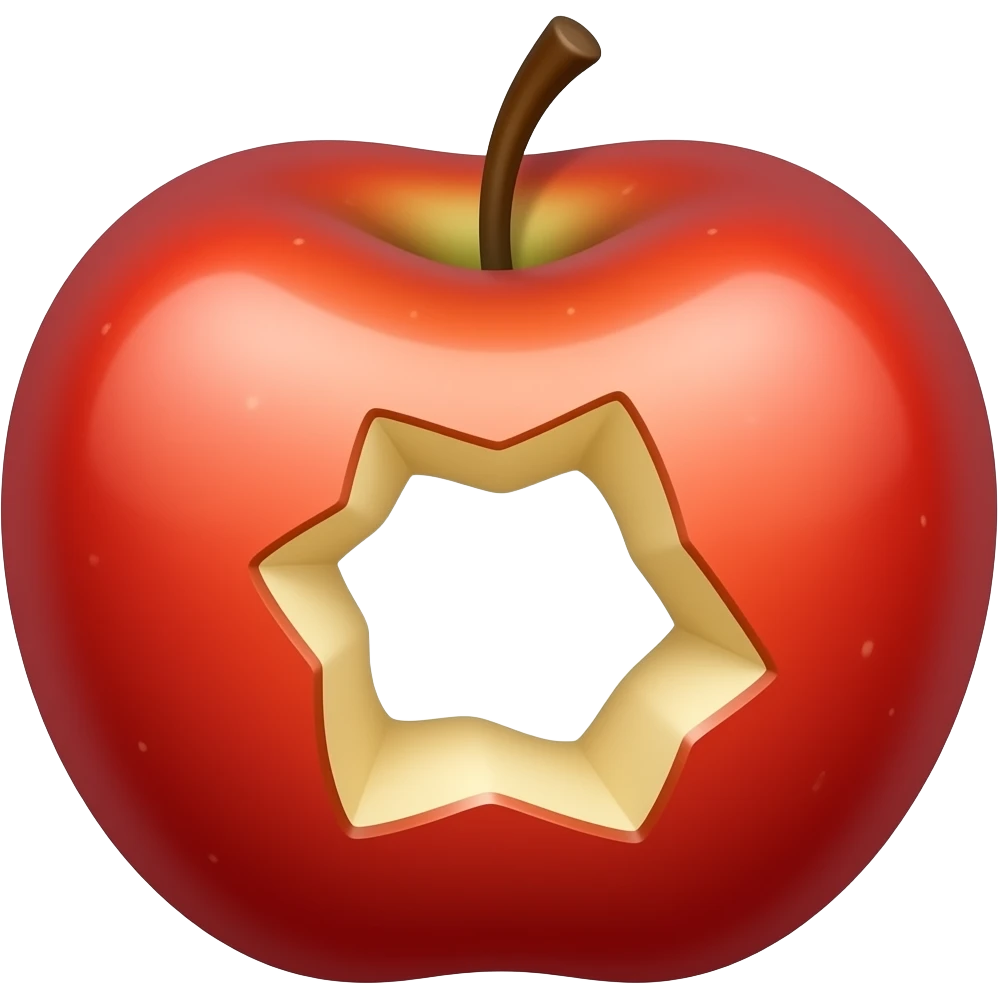 Hole between apple emoji