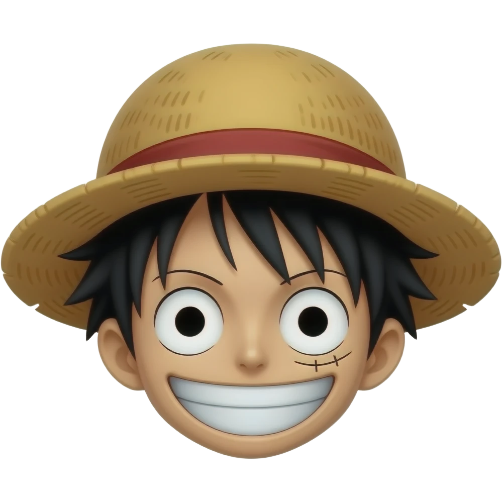 Chapeau de monkey d luffy emoji