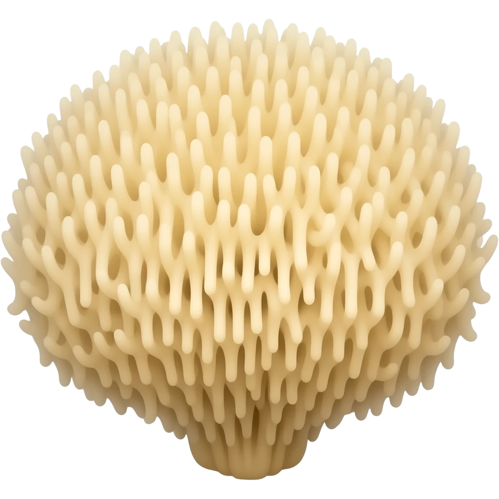Lion's mane mushroom fluffy emoji