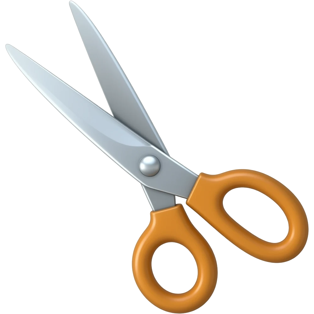fat scissor (as a refernce to the german youth word "dicke Schere") emoji