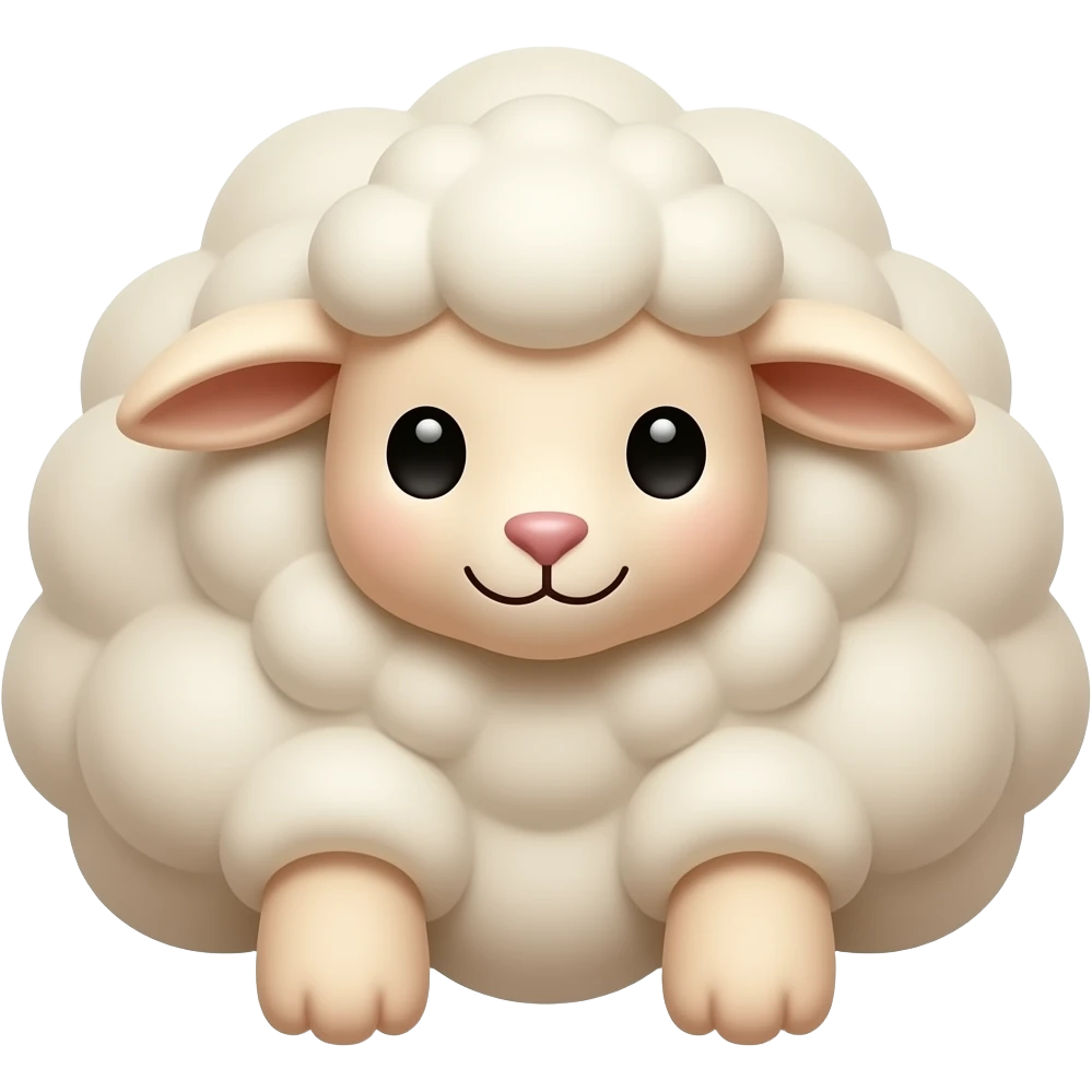 soft lamb stuffed toy emoji