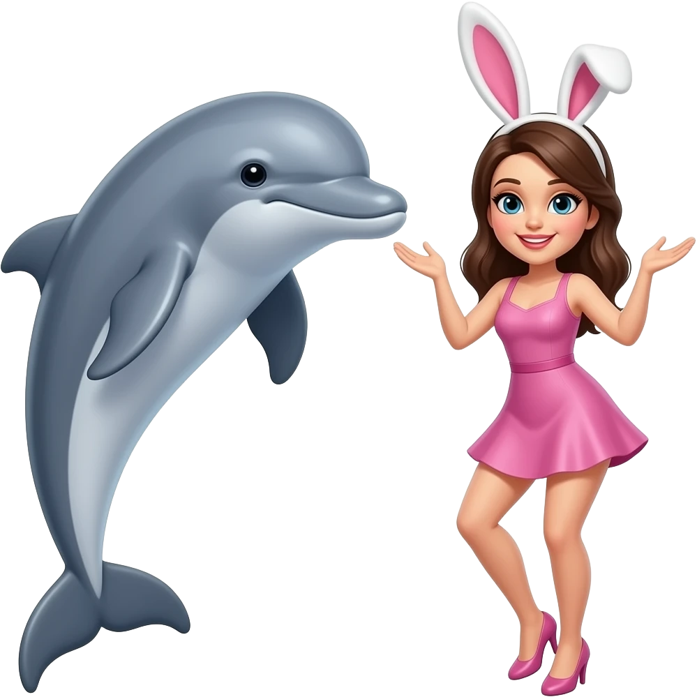 🐬+👯‍♀️ emoji