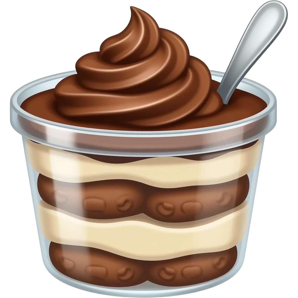 chocolate tiramisu protein spoon emoji