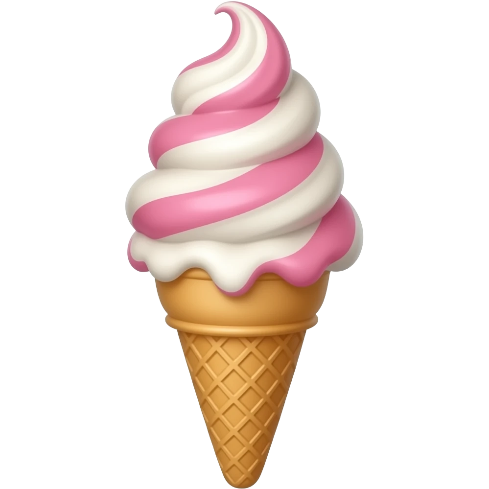 Ice cream cone with shit emoji