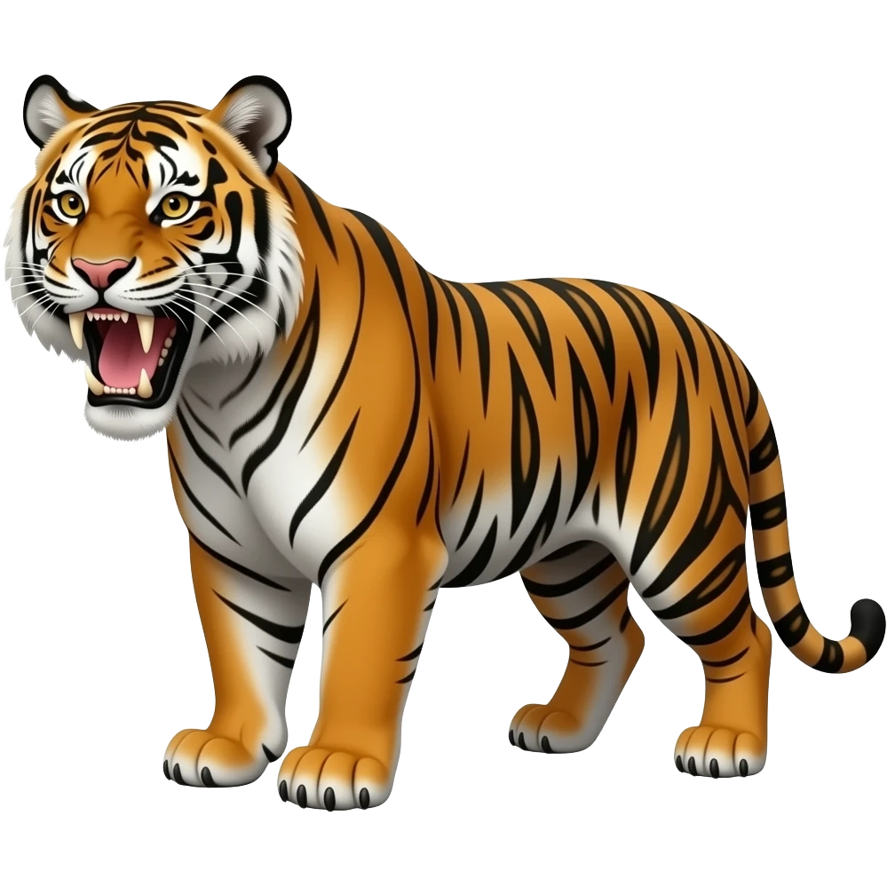 tiger with very long canines emoji