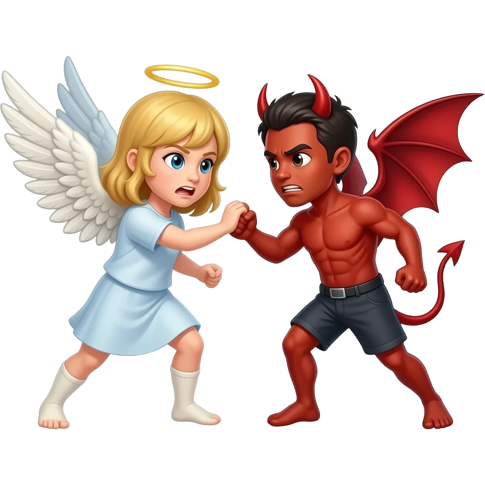 Angel vs demonio emoji