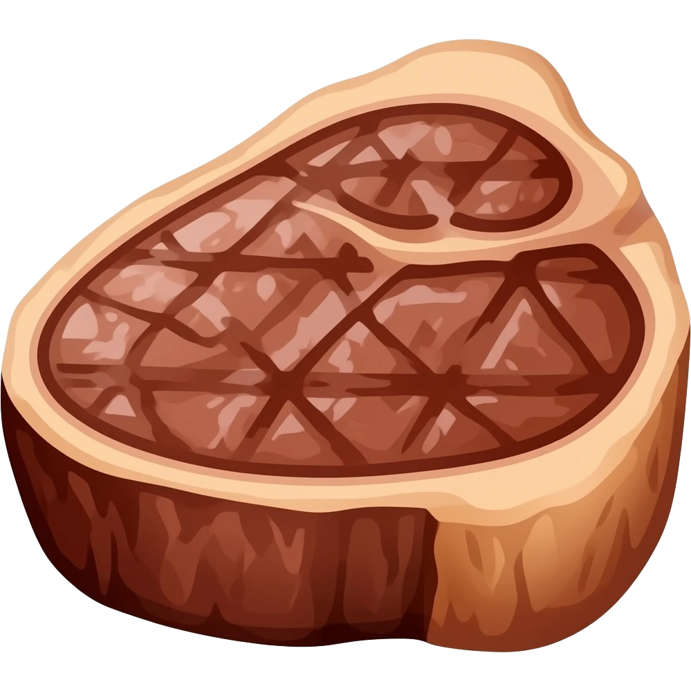 Steak cooked emoji