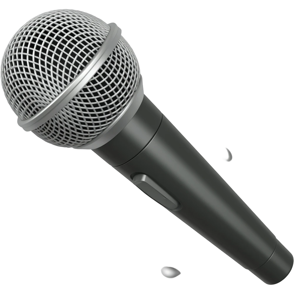 Microphone falling emoji