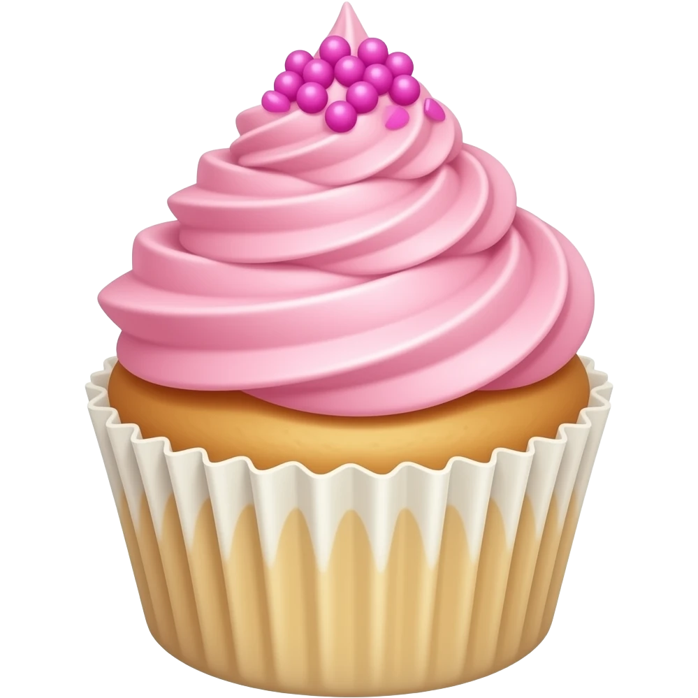 Cupcake with pink icing emoji