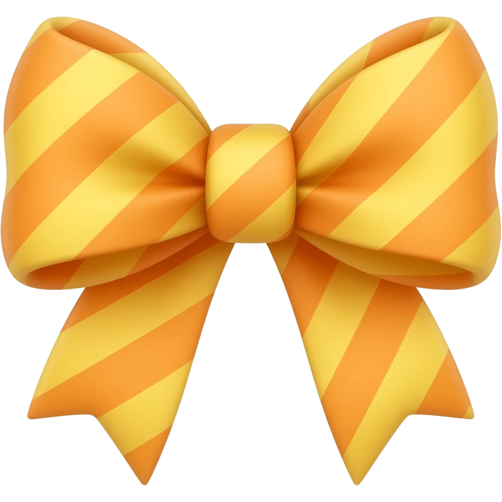 orange mixed with yellow bow emoji