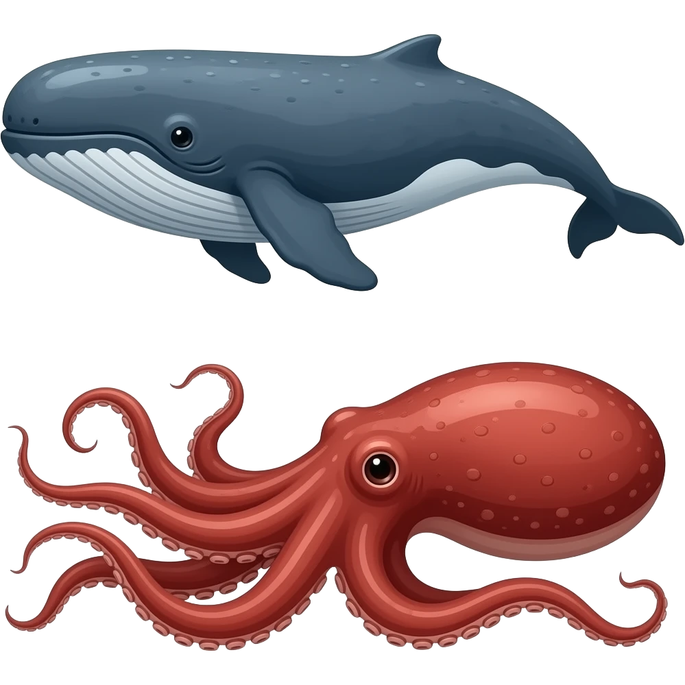 Spermwhale vs giantsquid battle emoji