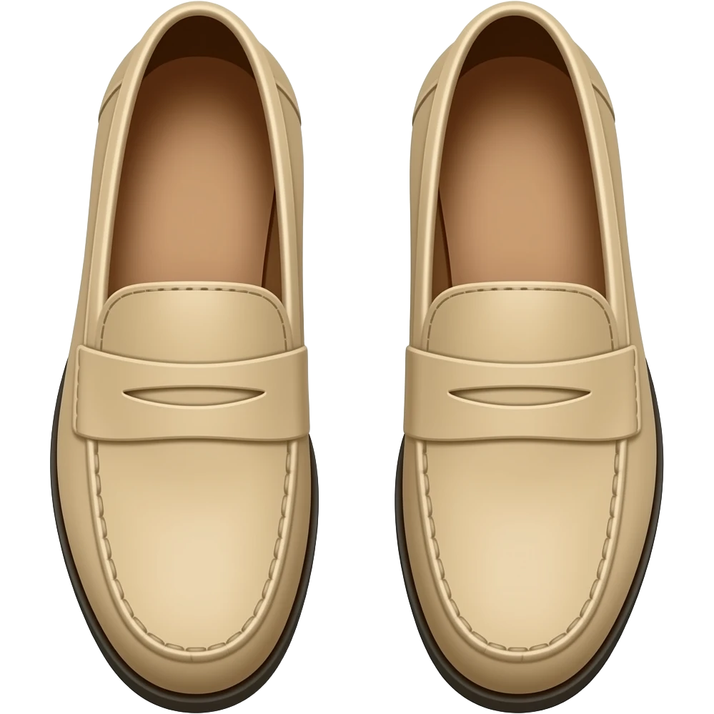 loafer shoes beige emoji