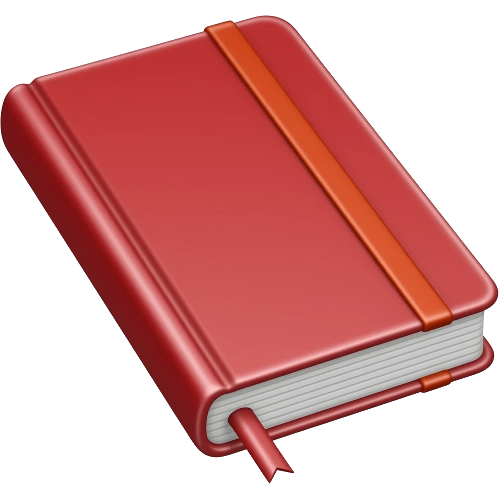 red simple notebook emoji