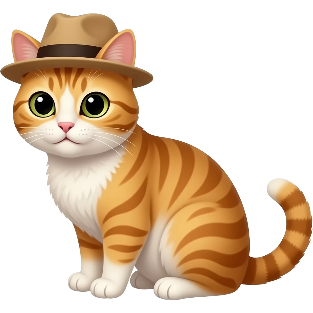 Cat with hat emoji