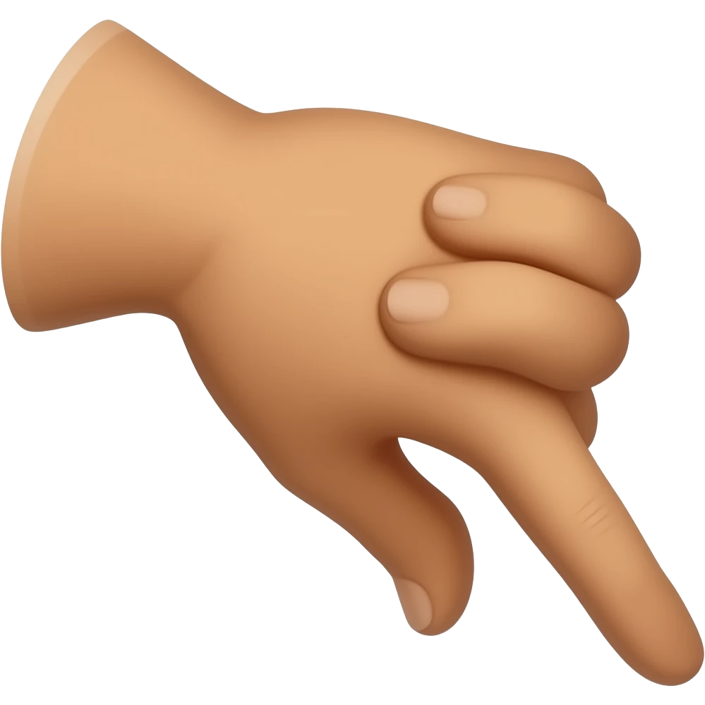 Back of brown hand making the peace sign pointed down emoji
