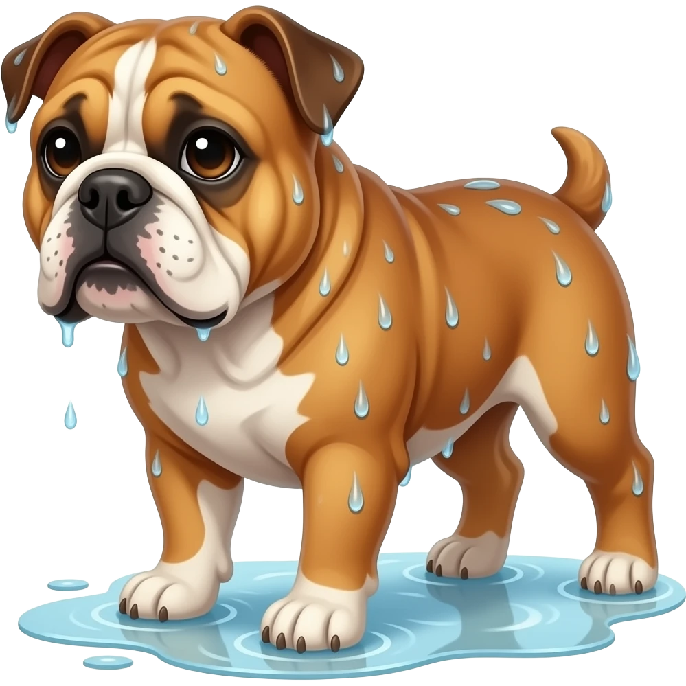 sopping wet bulldog emoji