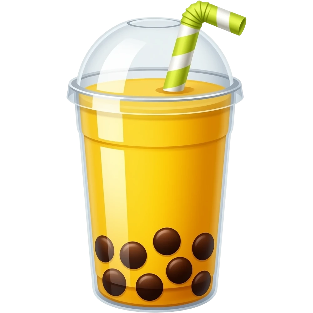 Mango boba tea emoji