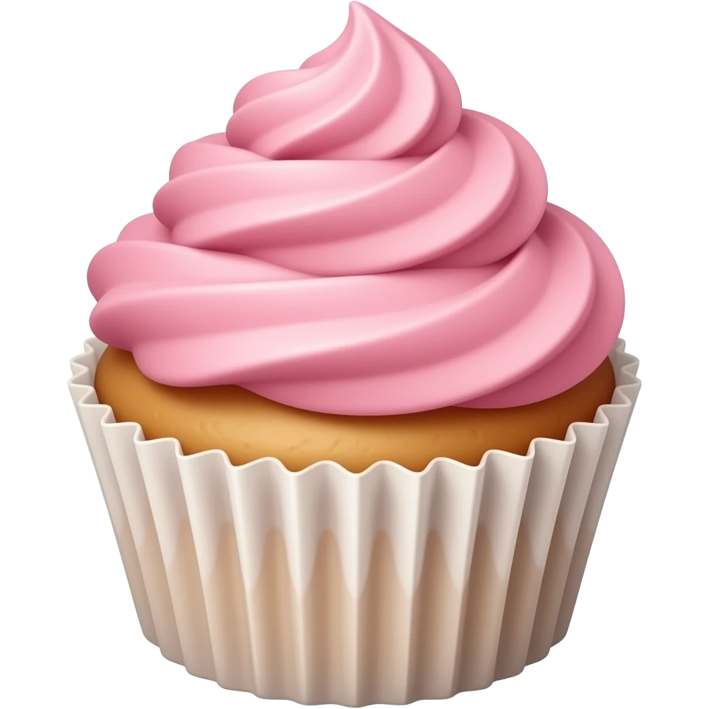 Cupcake with pink icing emoji