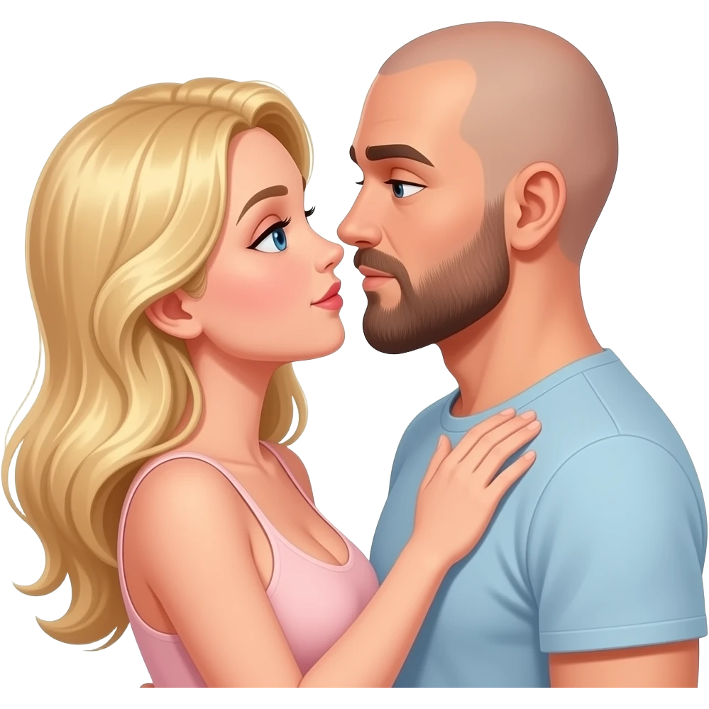 Женщина блондинка и мужчина лысый и с бородой занимаются сексом голые emoji