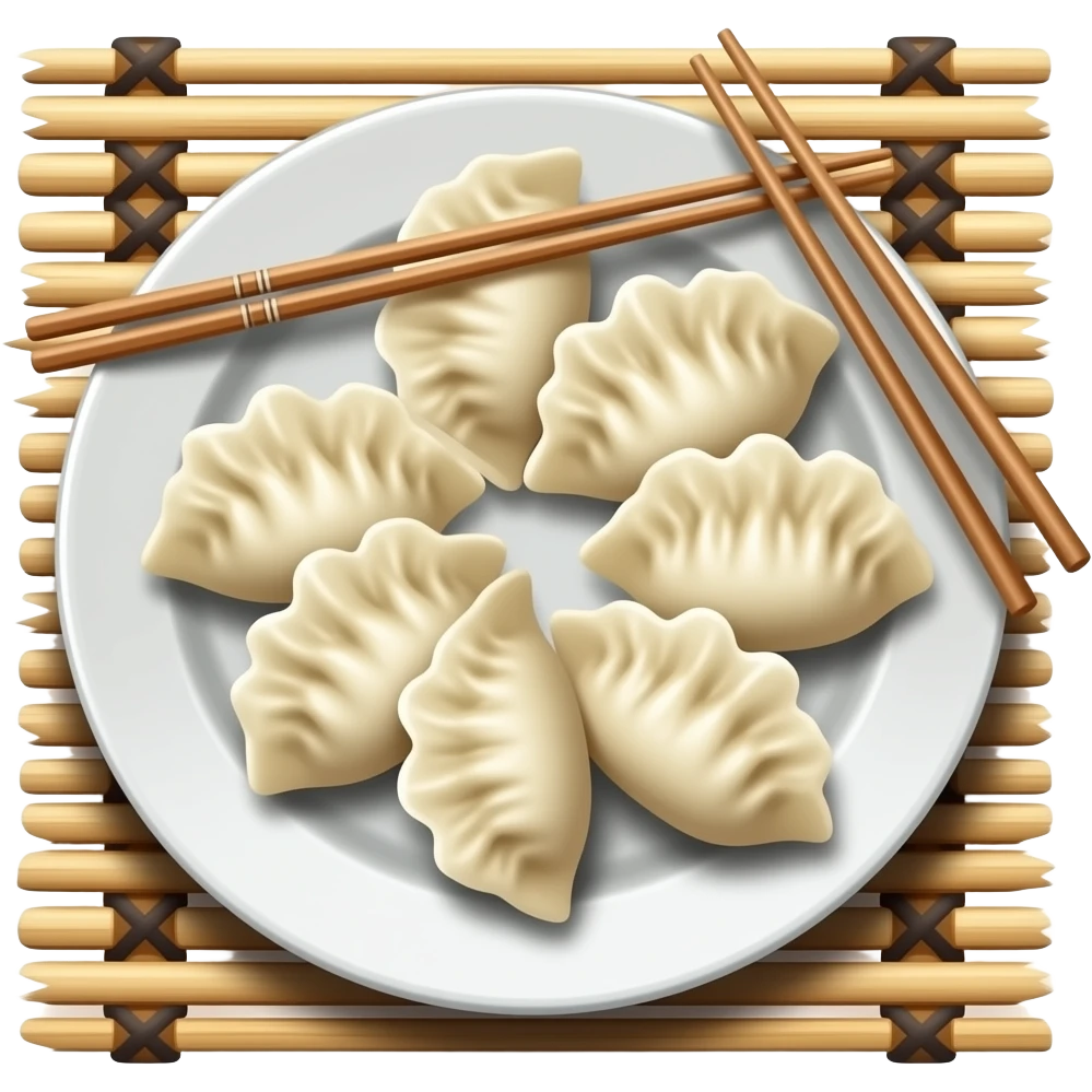 Cinematic realistic dumpling still life emoji
