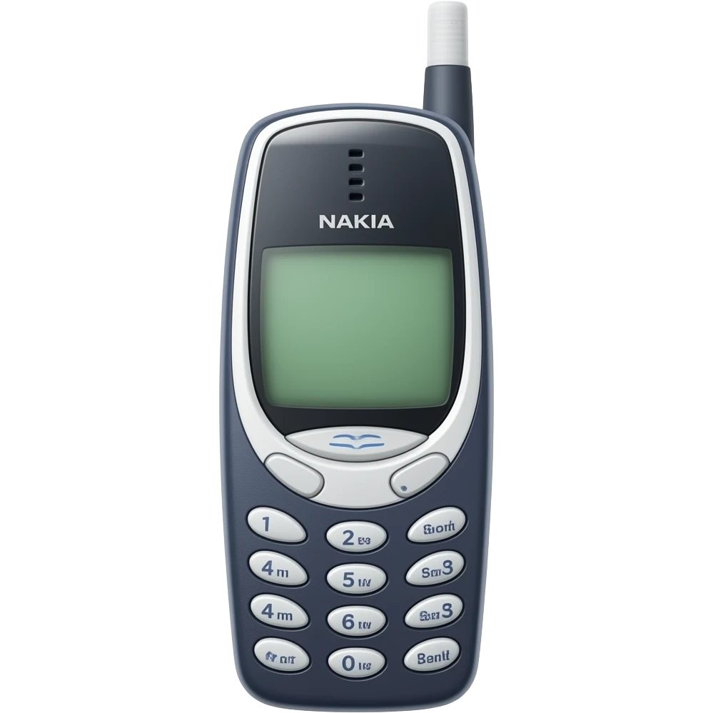 an original style nokia mobile phone with antenna emoji