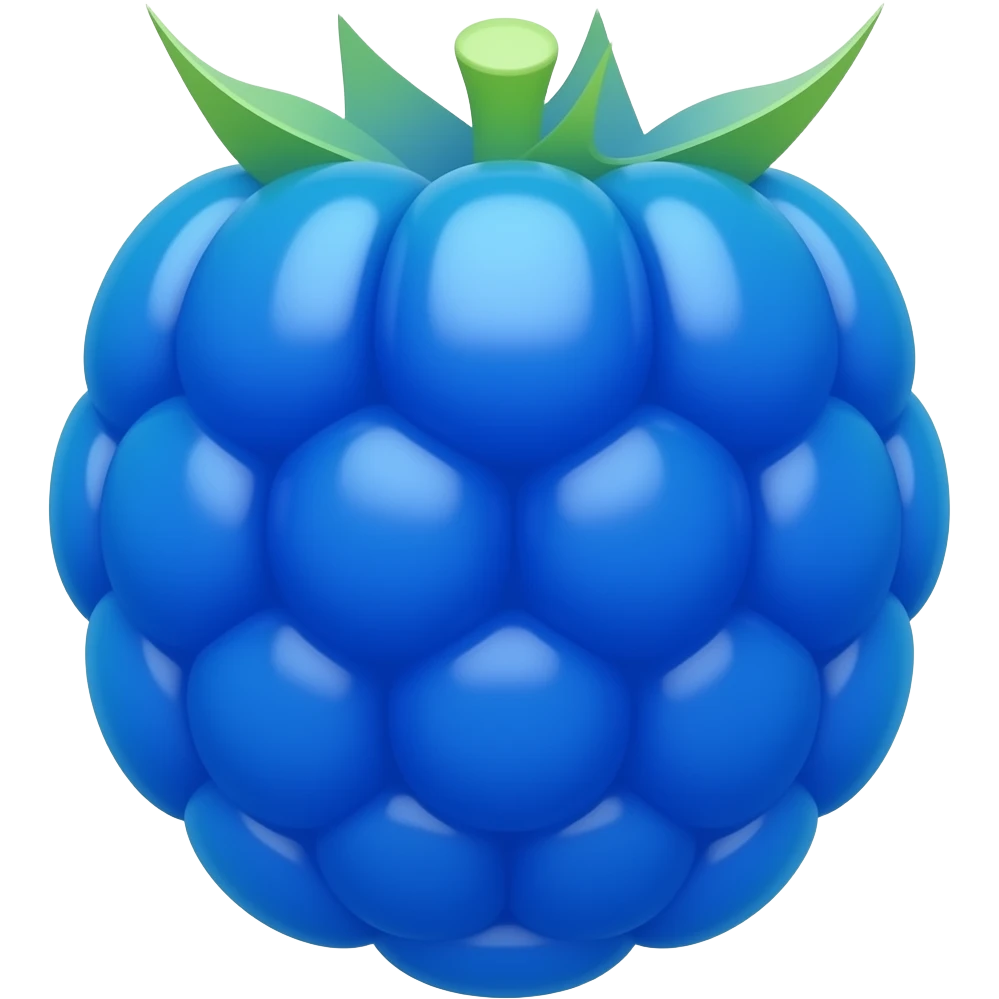 Blue raspberry emoji