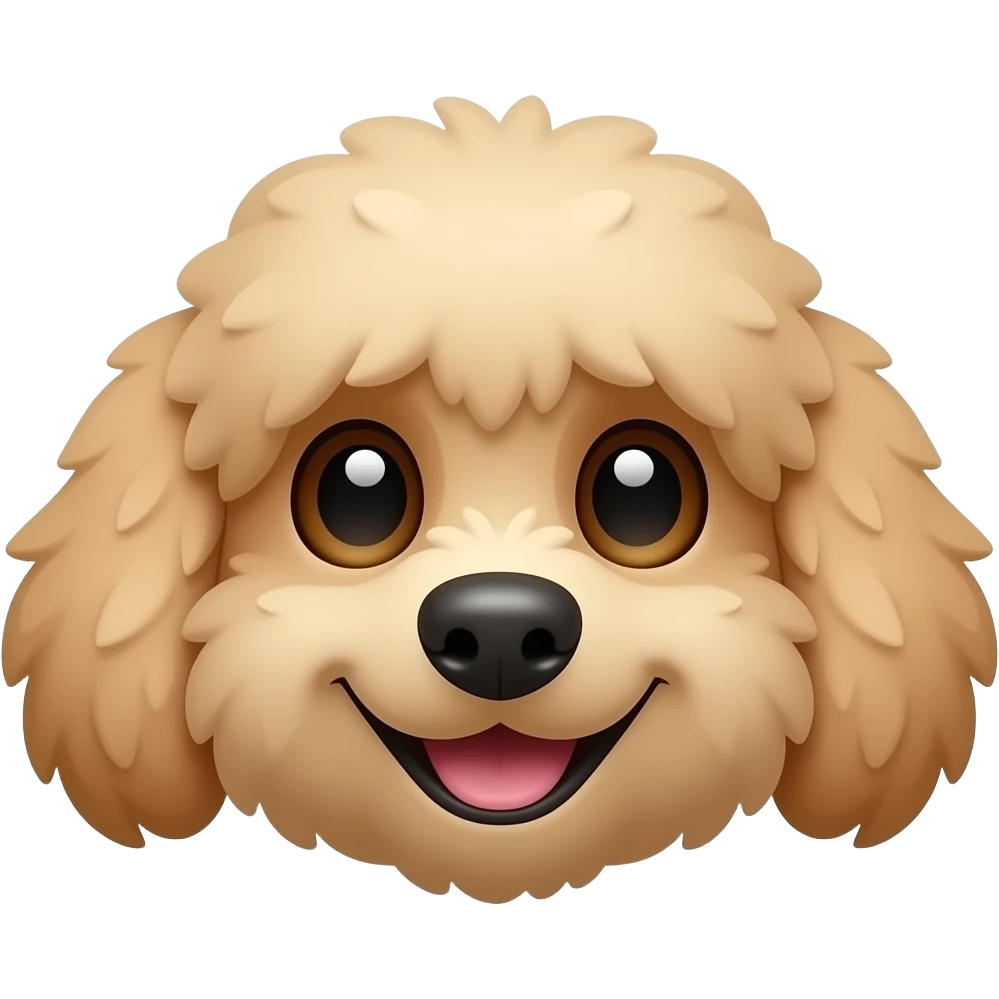 Cockapoo smiling face only emoji
