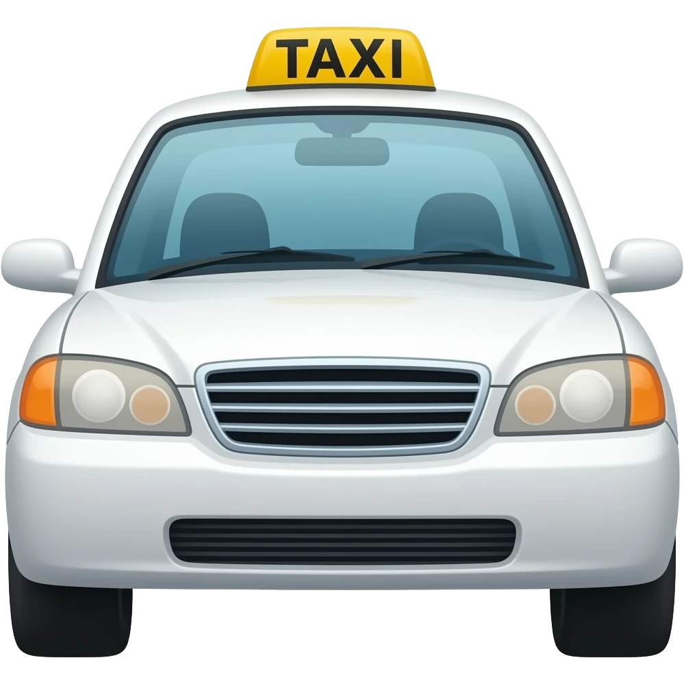 white taxi emoji