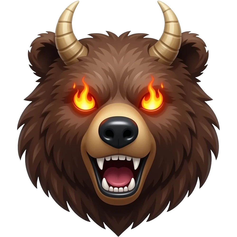 devil bear head emoji