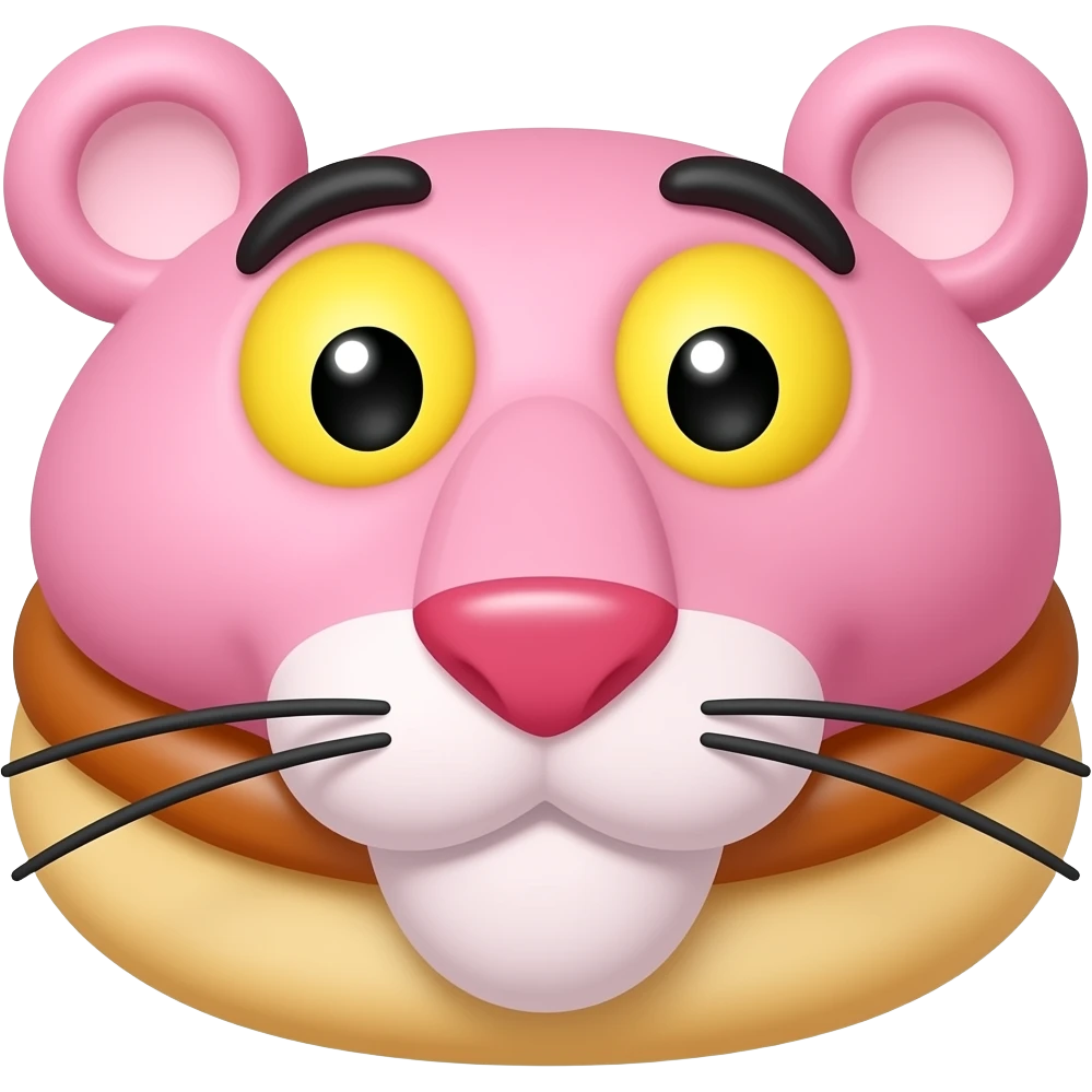 pastelito de pantera rosa emoji