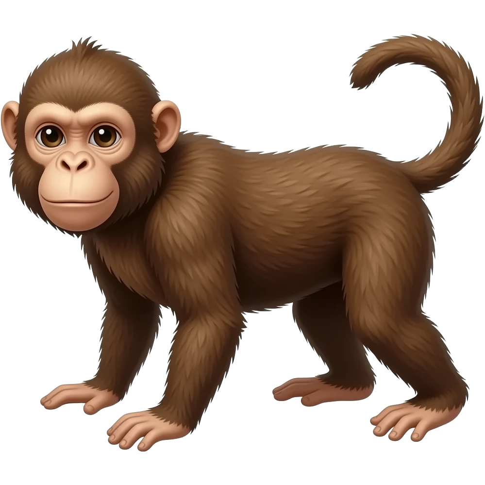Realistic monkey emoji