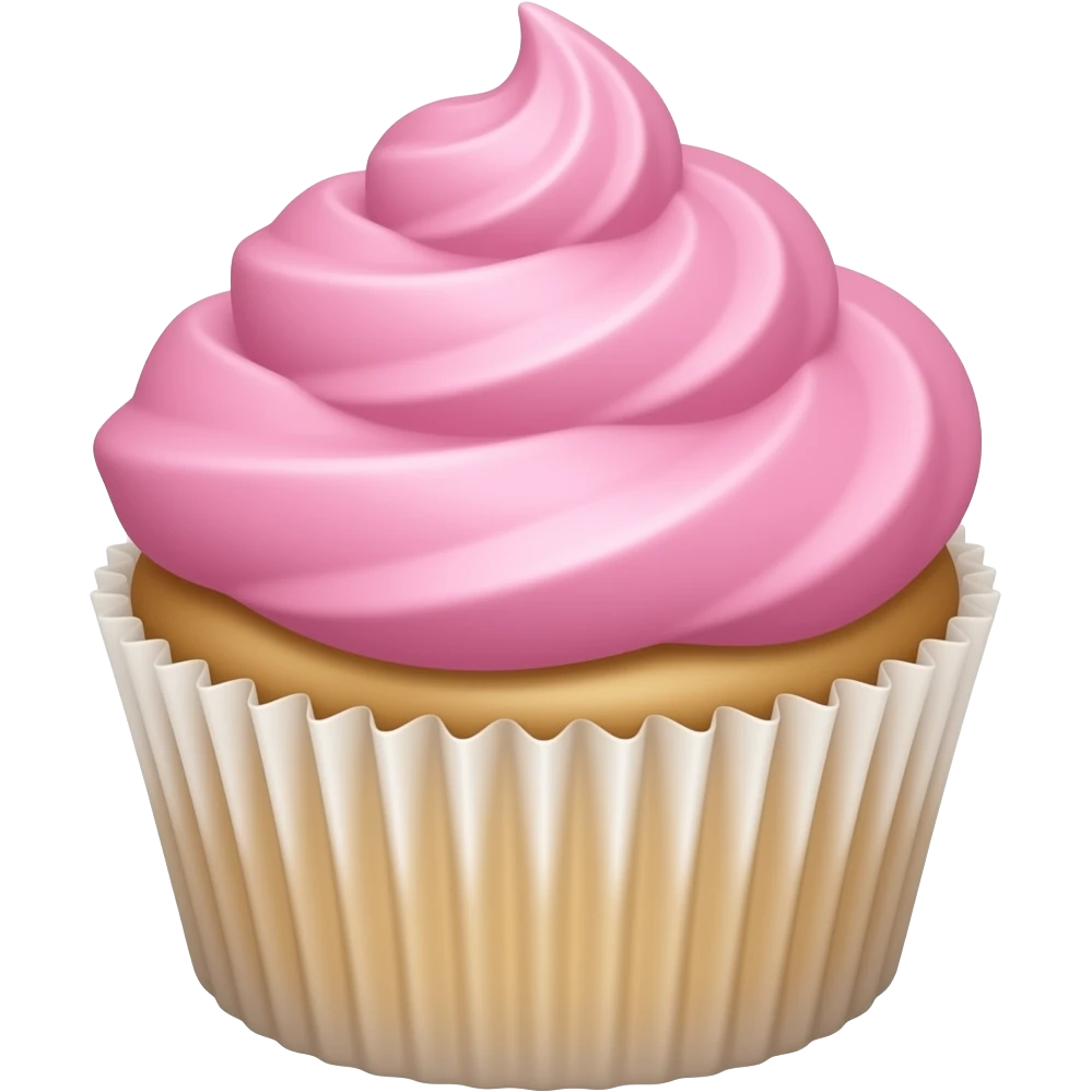 Cupcake with pink icing emoji
