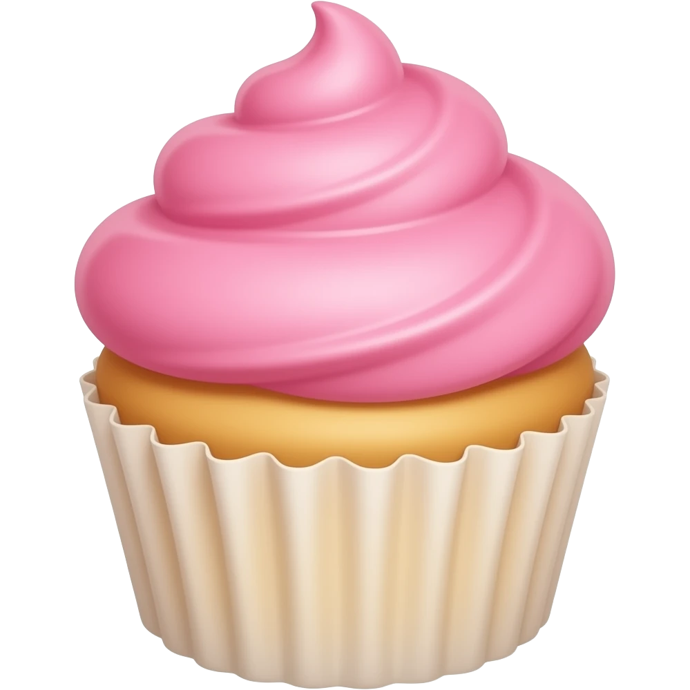 Cupcake with pink icing emoji
