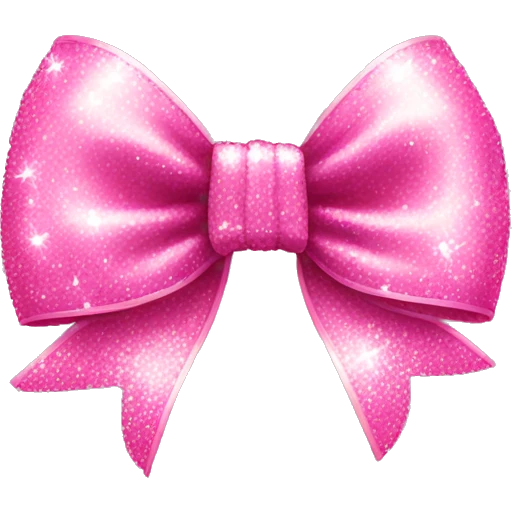 Pink sparkling bow emoji
