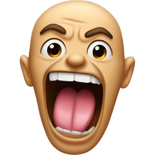 man with crazy long tongue aggressively sticking it out emoji