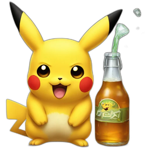 Drunk pikachu emoji