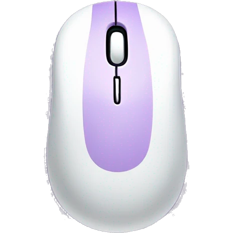 pastel purple computer mouse with white accents  emoji