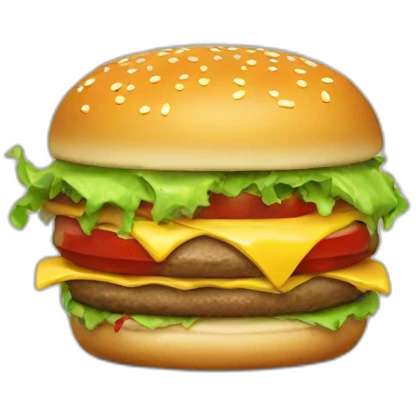 un tysmey qui mange un burger  emoji