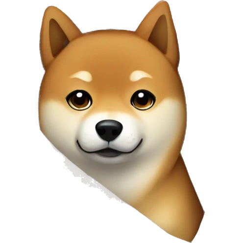 Shiba Inu under a blanket emoji