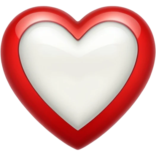 white and red jewelheart emoji