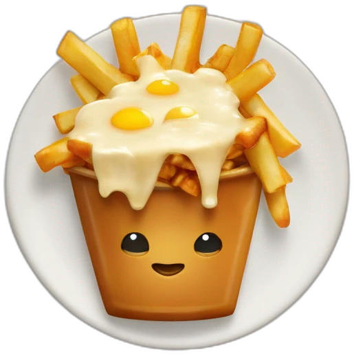 poutine qui mange une poutine emoji